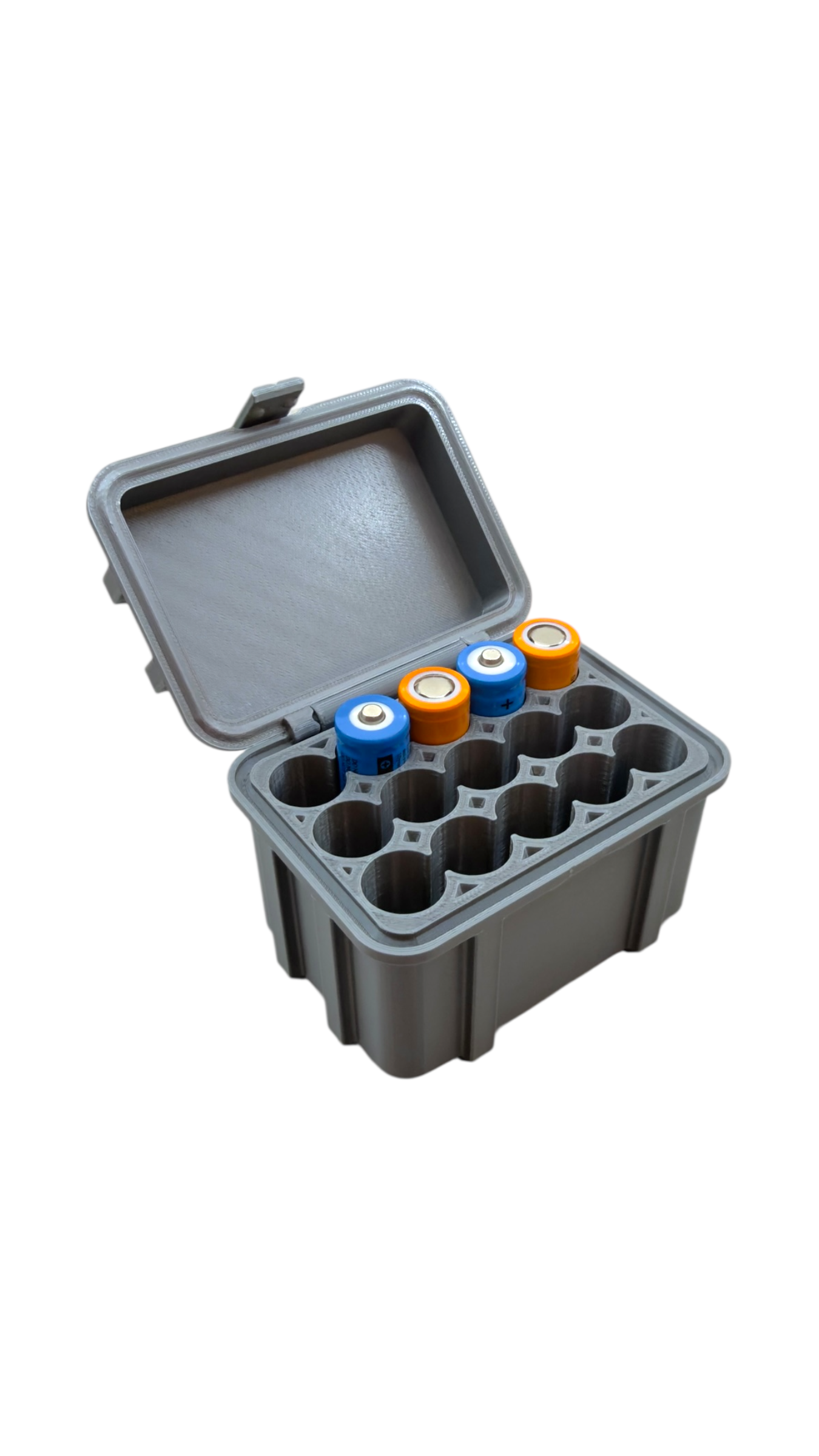 18650 Pil Kutusu 15'li Sandık Görünümlü Dekoratif Gri